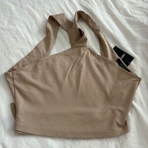 Forever 21 Tan Backless Crop Tank Top